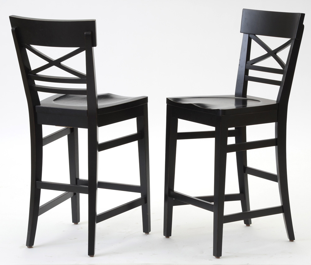 Ethan Allen Black Counter Height Stools