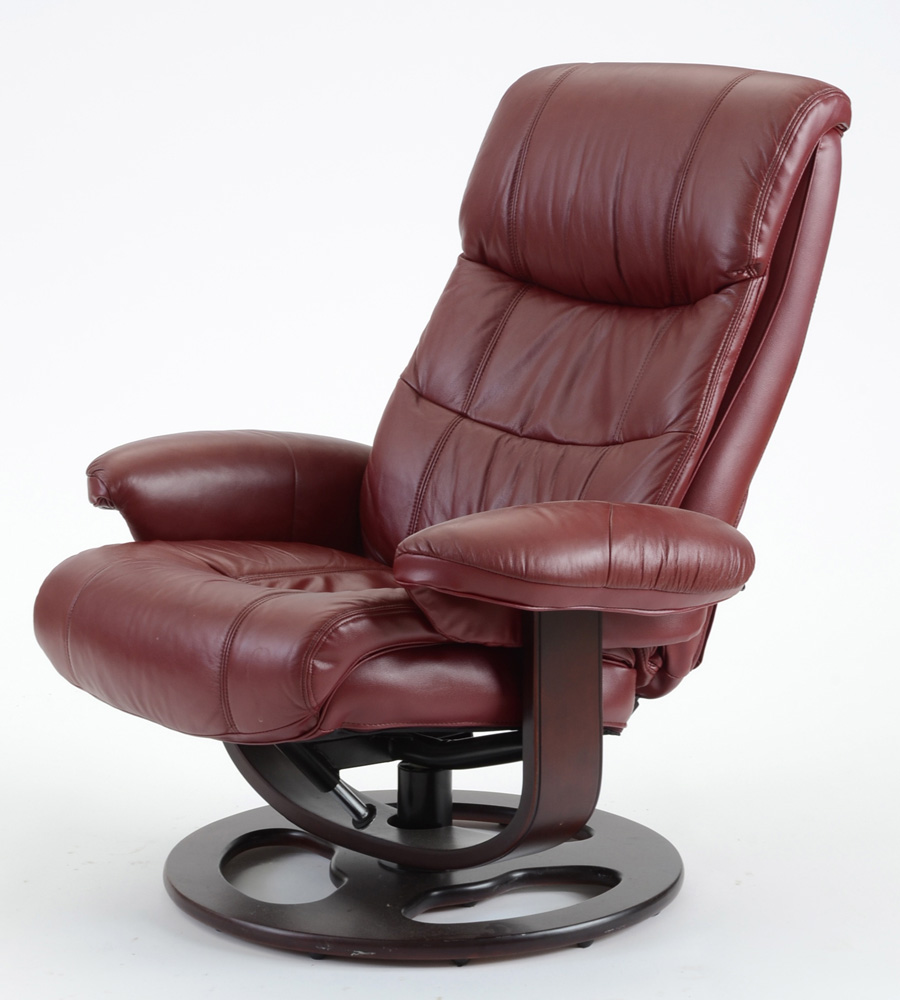 Lane Furniture Maroon "Rebel" Recliner Chair with Ottoman