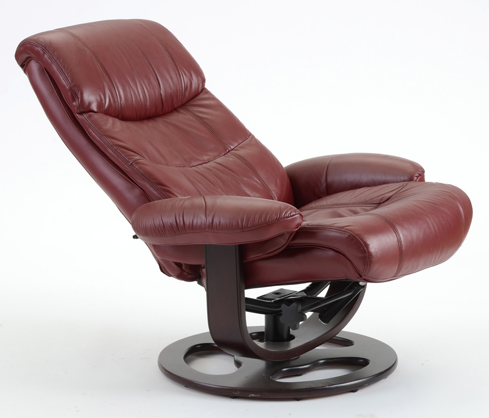 Lane Furniture Maroon "Rebel" Recliner Chair with Ottoman