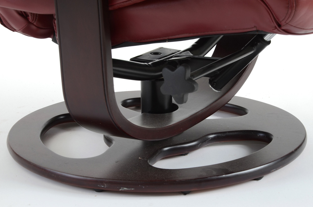 Lane Furniture Maroon "Rebel" Recliner Chair with Ottoman