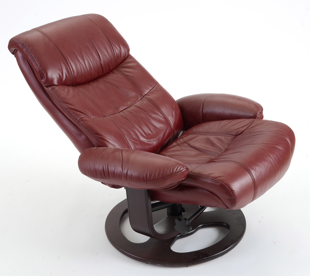 Lane Furniture Maroon "Rebel" Recliner Chair with Ottoman