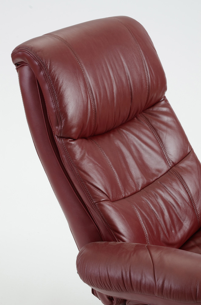 Lane Furniture Maroon "Rebel" Recliner Chair with Ottoman