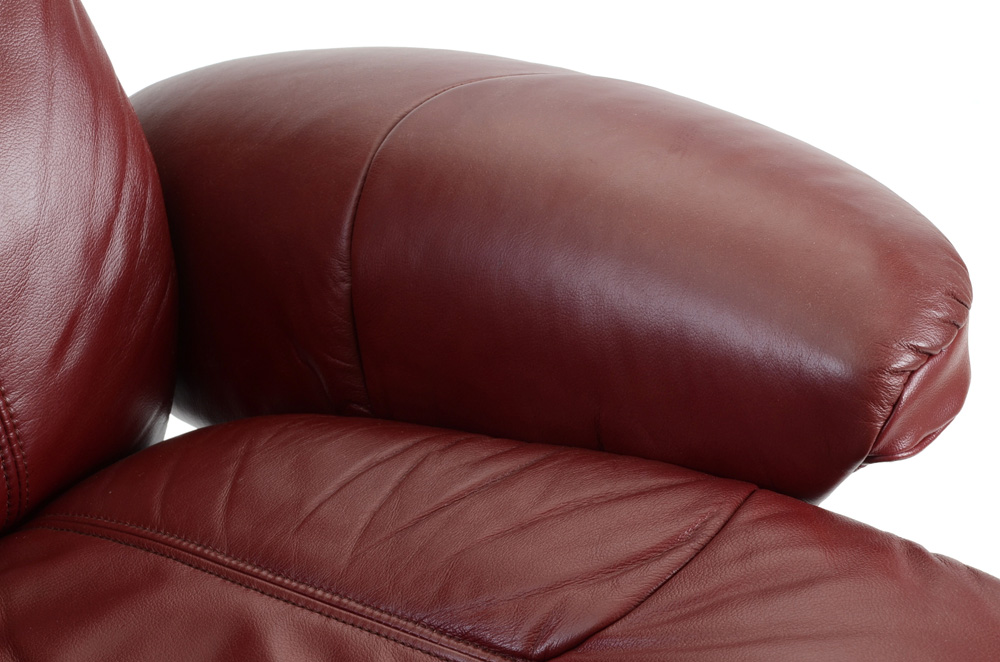 Lane Furniture Maroon "Rebel" Recliner Chair with Ottoman