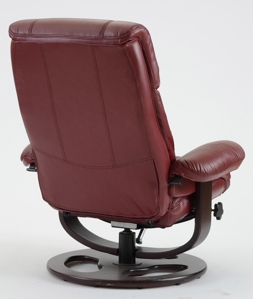 Lane Furniture Maroon "Rebel" Recliner Chair with Ottoman