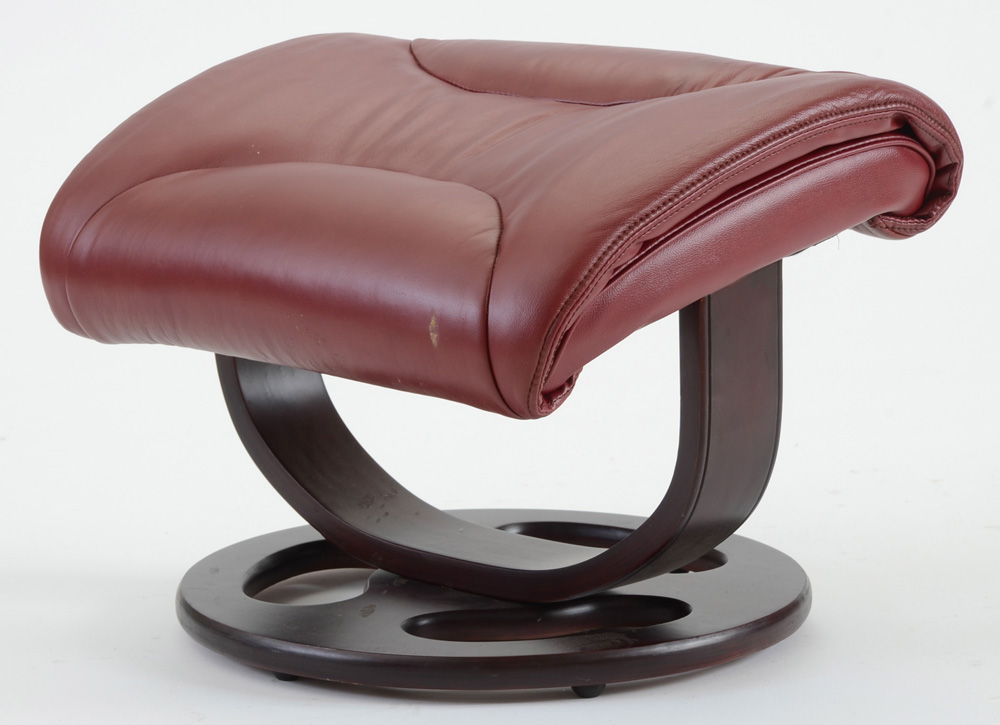 Lane Furniture Maroon "Rebel" Recliner Chair with Ottoman