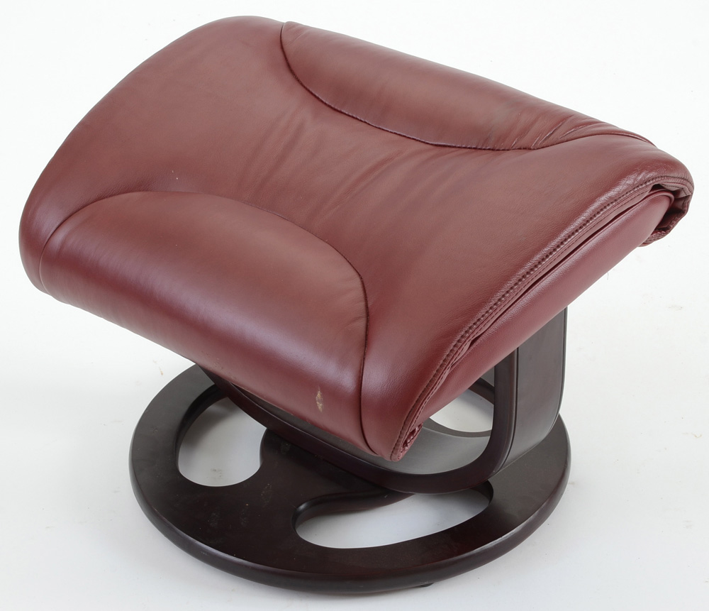 Lane Furniture Maroon "Rebel" Recliner Chair with Ottoman