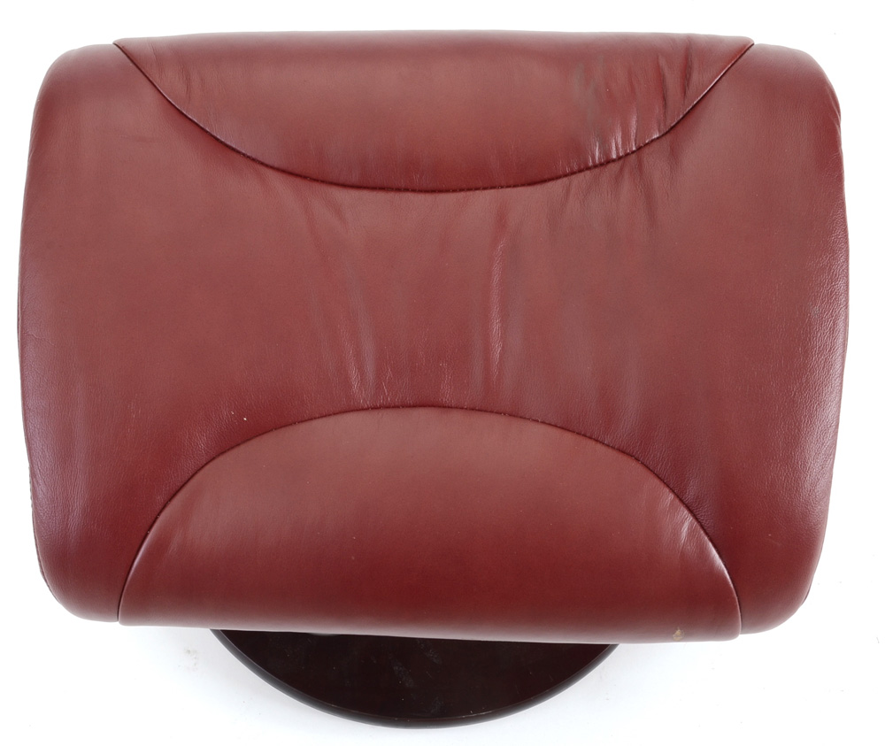 Lane Furniture Maroon "Rebel" Recliner Chair with Ottoman