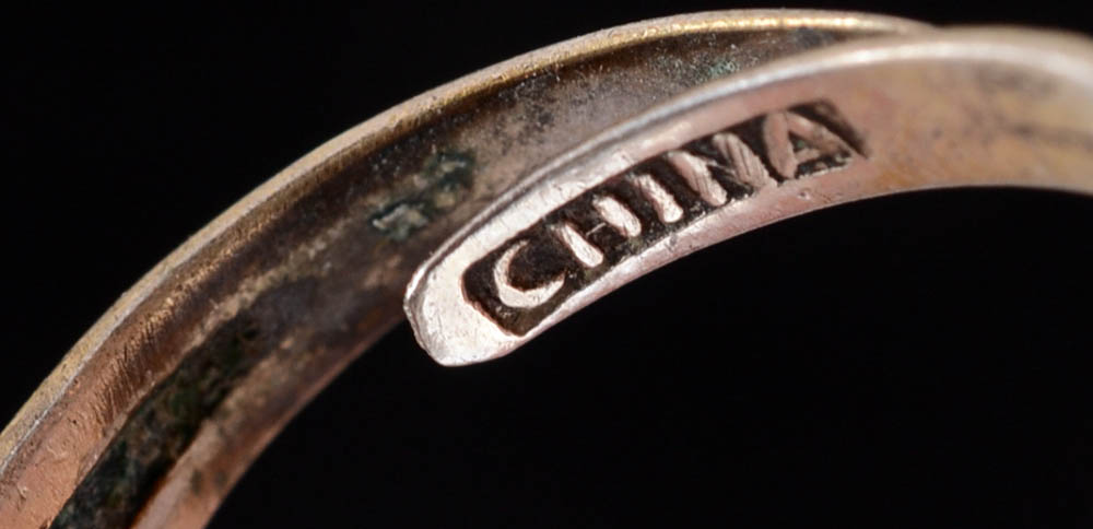 Early 20th Century Chinese Jade and Filigree Cloisonne Enamel Ring