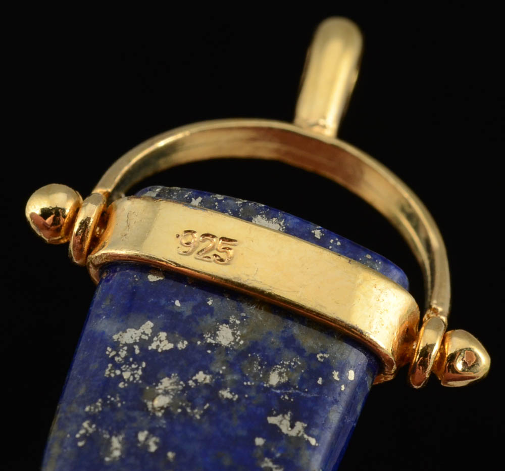 Loose 2.64 Carat Natural Black Boulder Opal Cabochon and Three Polished Stone Pendants