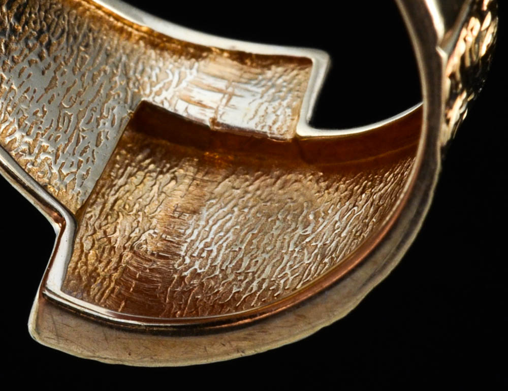 Contemporary 10K Yellow Gold Bypass Ring