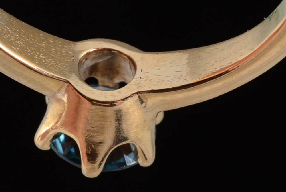 14K Yellow Gold and Synthetic Spinel Ring