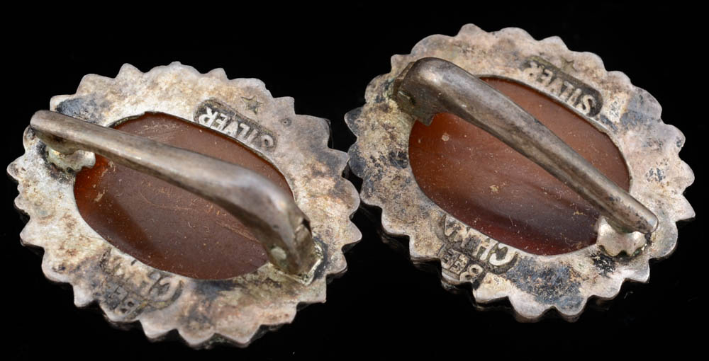 Early 20th Century Chinese Export Silver and Carnelian Jewelry