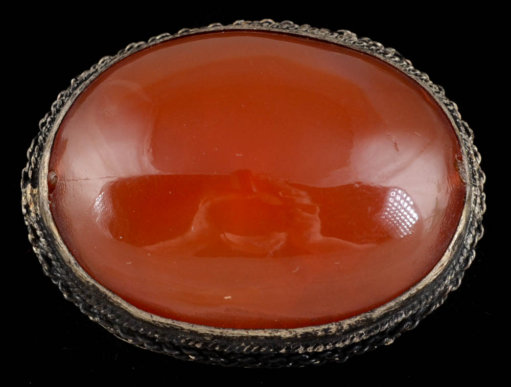 Early 20th Century Chinese Export Silver and Carnelian Jewelry