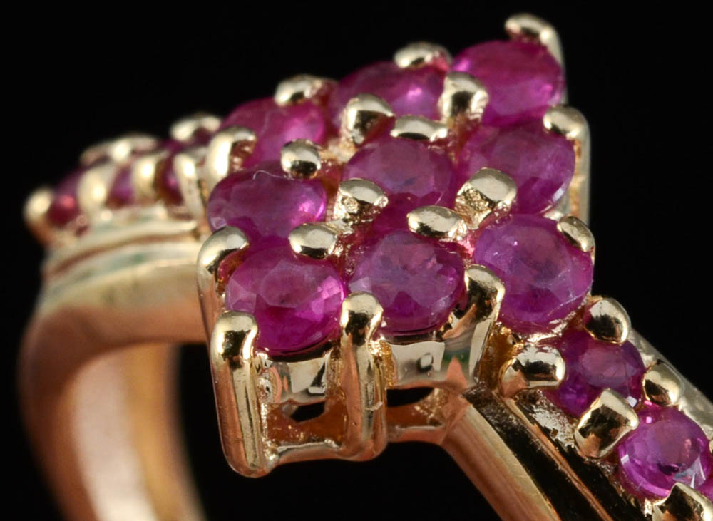 10K Yellow Gold Ruby Ring