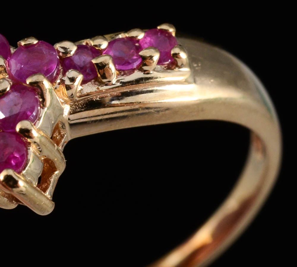 10K Yellow Gold Ruby Ring