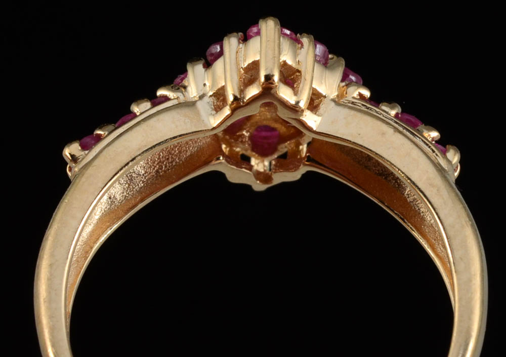 10K Yellow Gold Ruby Ring
