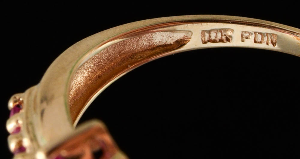 10K Yellow Gold Ruby Ring