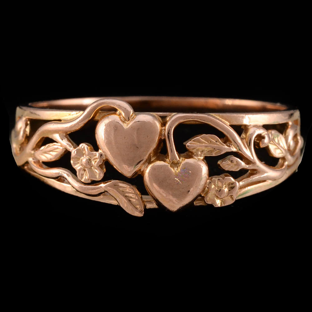 14K Rose Gold Openwork Ring