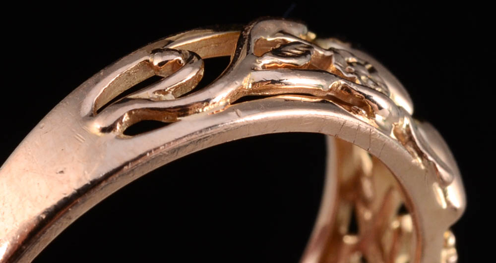 14K Rose Gold Openwork Ring
