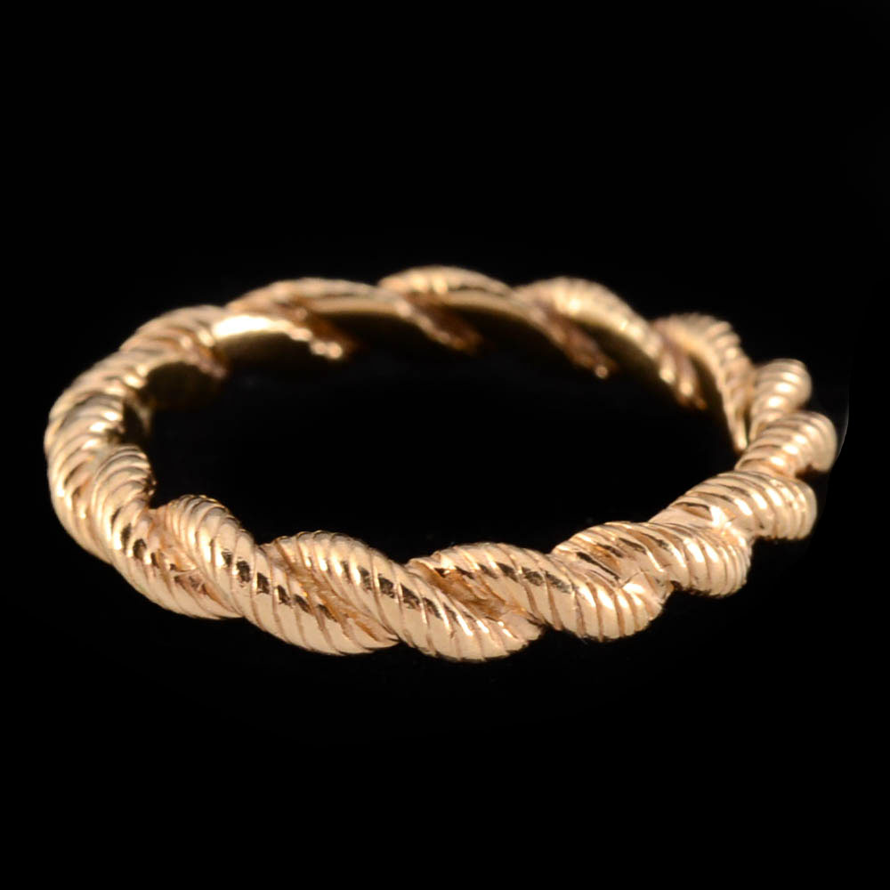 18K Yellow Gold Twisted Band