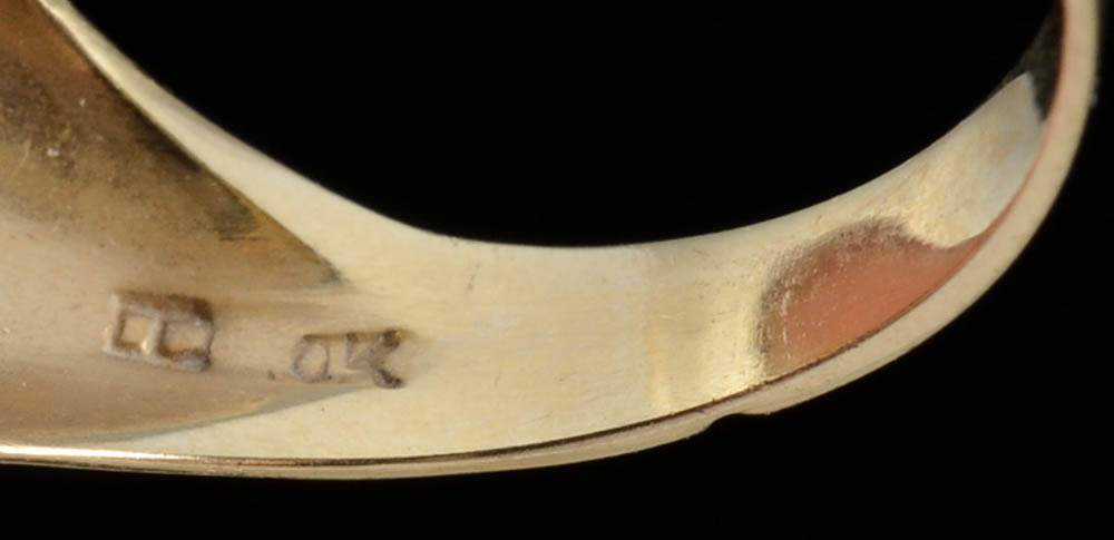 10K Yellow Gold Opal Triplet Ring