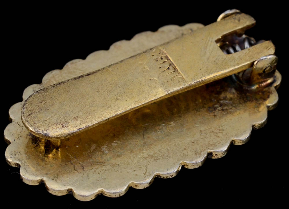 Early 20th Century Chinese Export Sterling Silver and Jadeite Filigree Dress Clip and 840 Silver Dress Clip