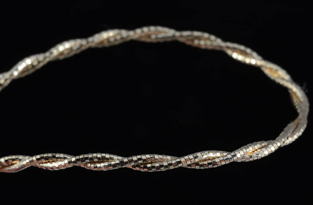 10K Yellow Gold Fancy Braided Necklace