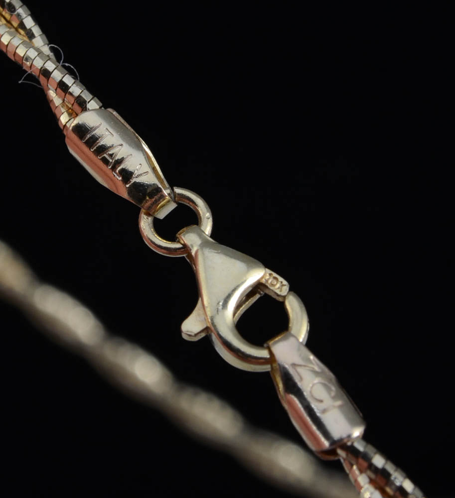 10K Yellow Gold Fancy Braided Necklace