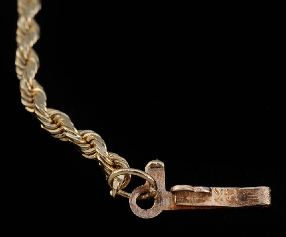 14K Yellow Gold 30" Rope Chain