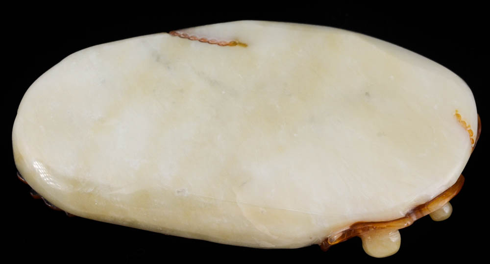 Chinese Carved Saussurite Pendant Depicting Butterflies