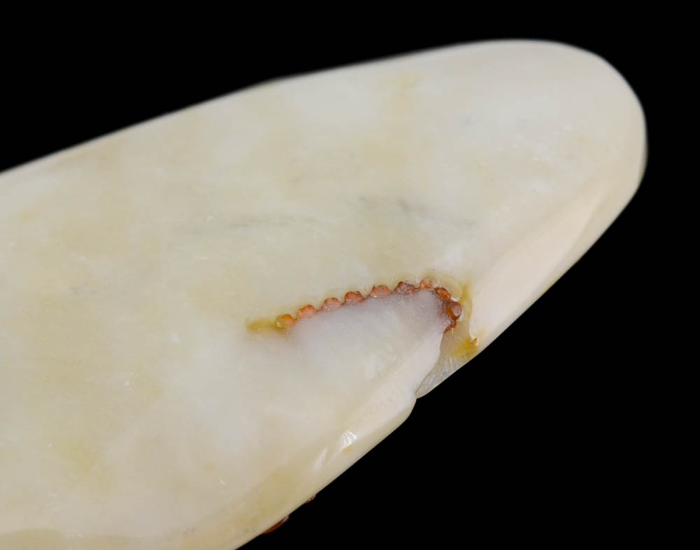 Chinese Carved Saussurite Pendant Depicting Butterflies