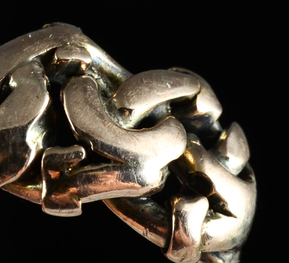 Victorian 9K Yellow Gold Openwork Ring with Interlocking Design