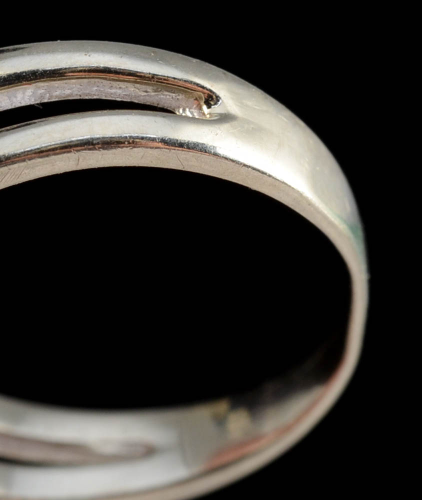 14K White Gold "Mother's Ring" with Multi-Colored Synthetic Stones