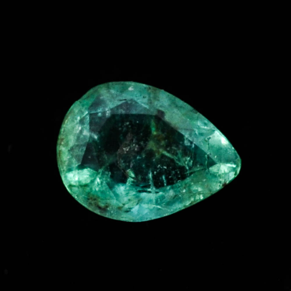 Loose 0.25 Carat Pear Shape Emerald Gemstone