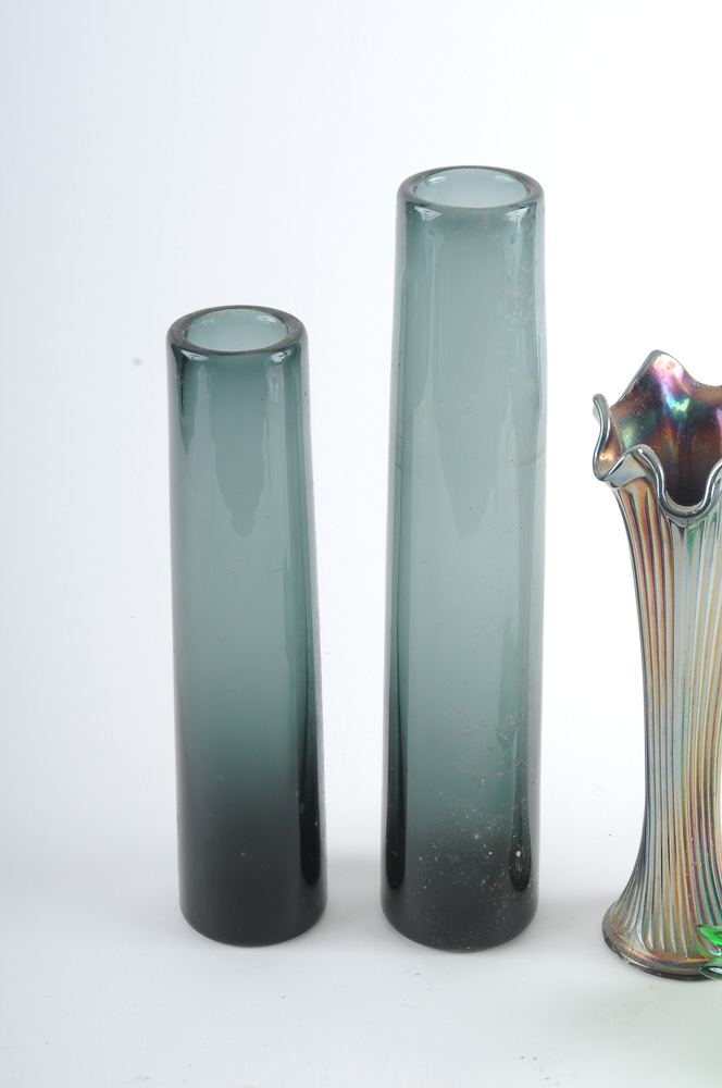 Colored Glass Vases in Modern Style
