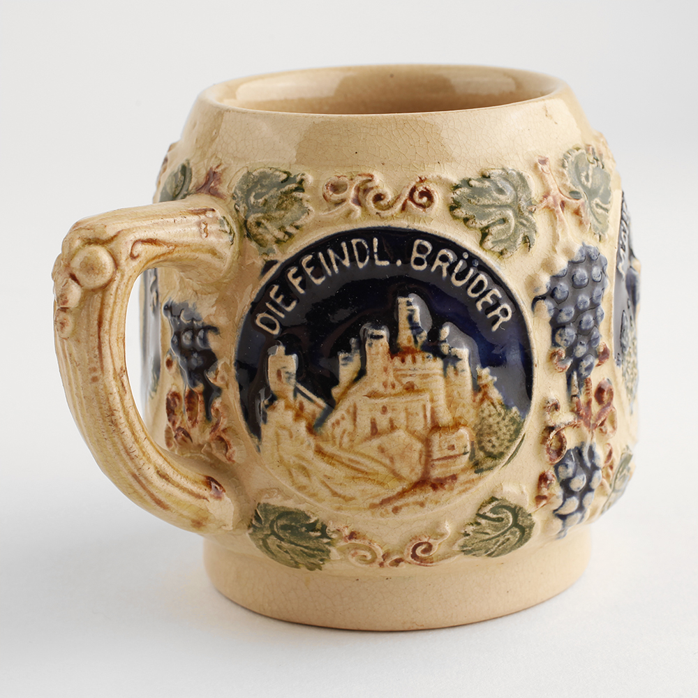 Vintage German Castles Stoneware Mugs