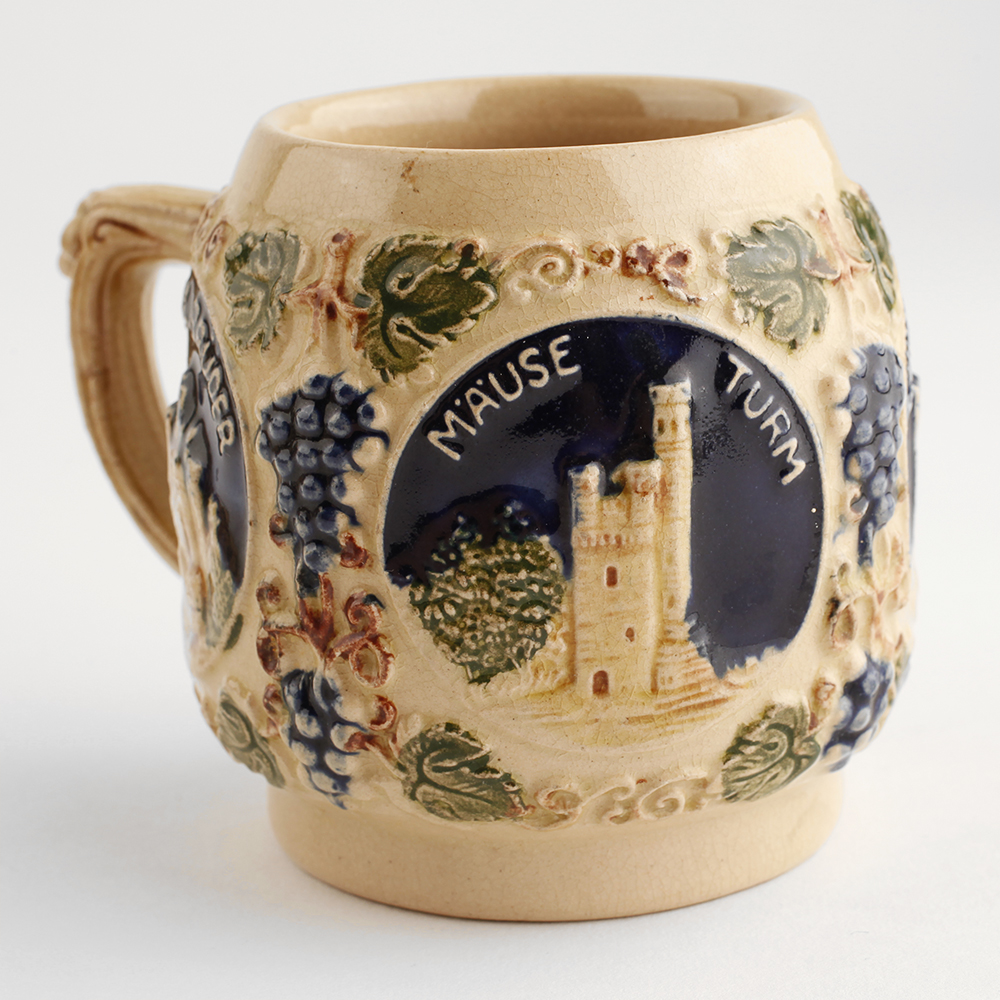 Vintage German Castles Stoneware Mugs