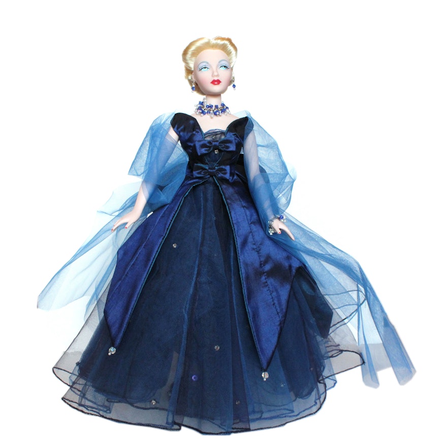 "Midnight Romance" Doll with Dark Blue Gown Designed by Timothy Alberts