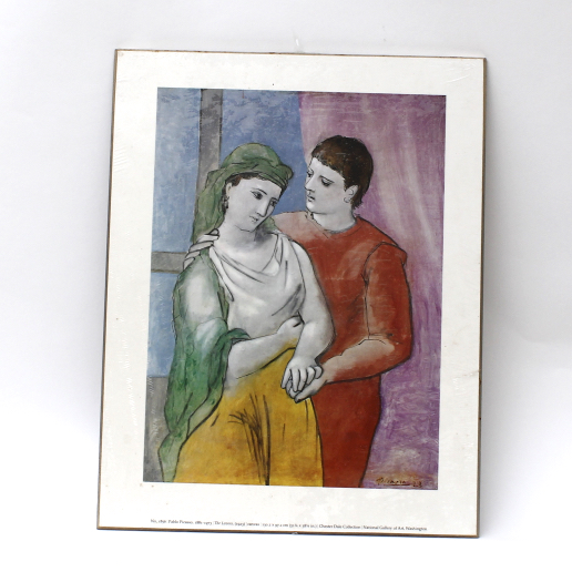 Photo Offset Lithograph after "The Lovers" by Pablo Picasso on Wood