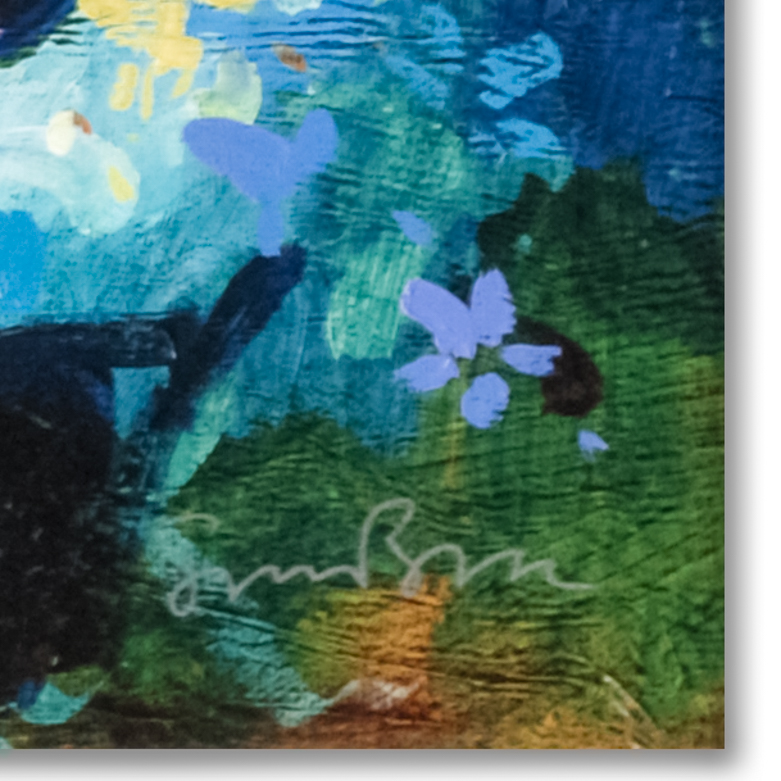 Simon Bull  Signed Giclee on Canvas "Blue Morpho"