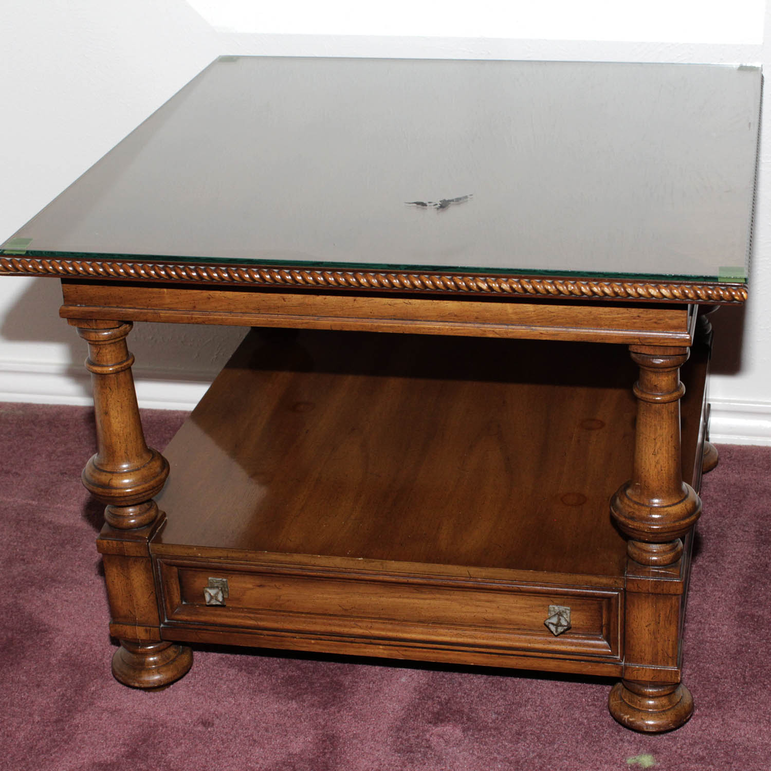 Vintage Weiman Side Table and Antique Murphy Chair