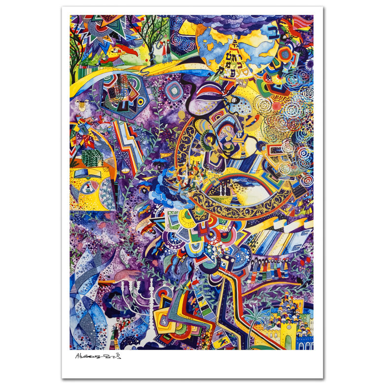 Raphael Abecassis "Celebrations" Signed Lithograph on Paper