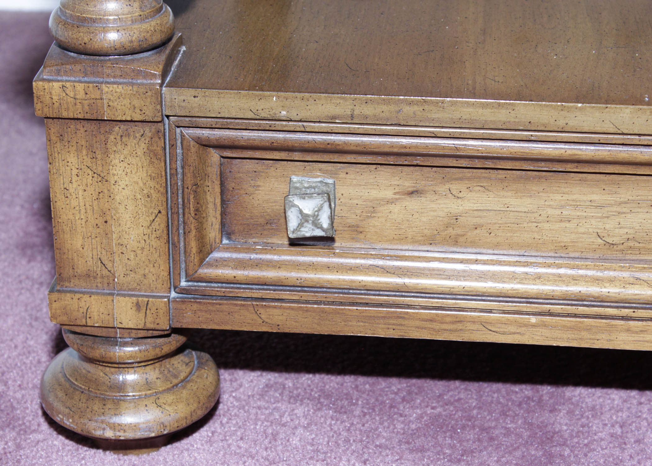 Vintage Weiman Side Table and Antique Murphy Chair
