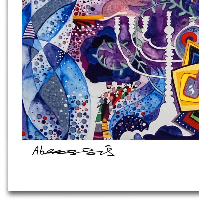 Raphael Abecassis "Celebrations" Signed Lithograph on Paper