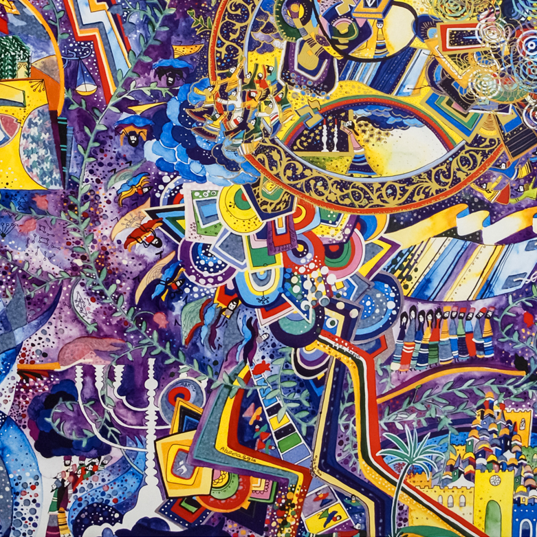 Raphael Abecassis "Celebrations" Signed Lithograph on Paper