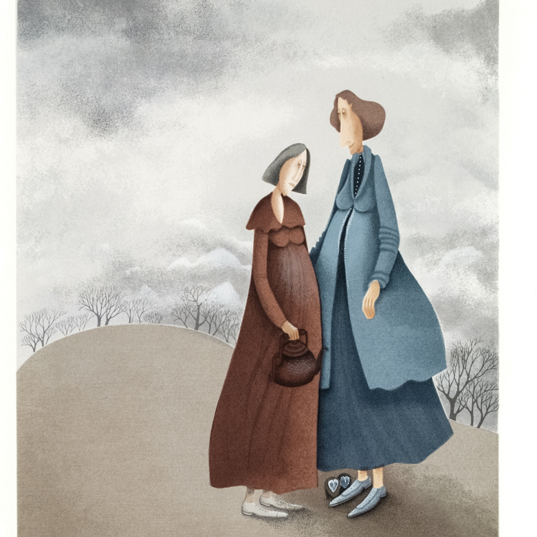 Avigail Yoresh "Expecting" Signed Lithograph on Paper