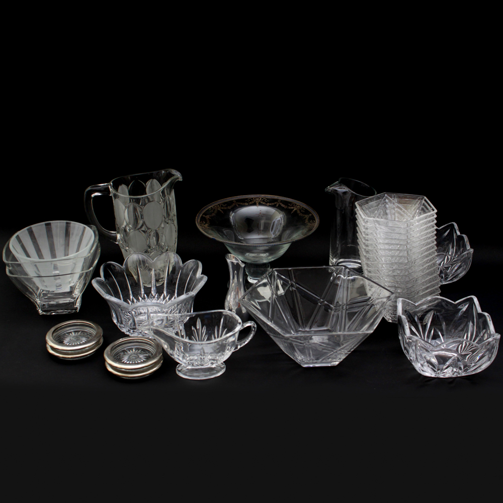 Large Collection of Entertaining Glassware