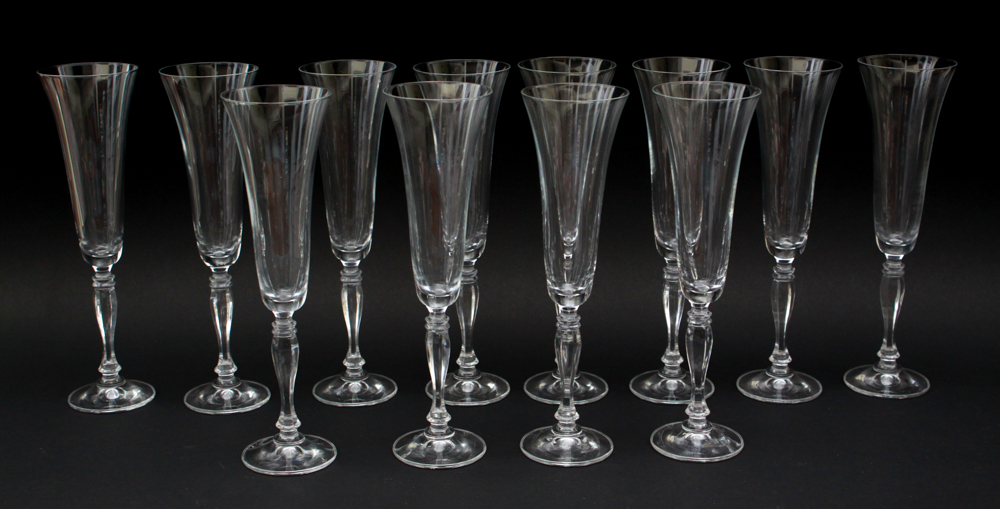 RRP "Claire" Champagne Flute & Wine Glass Set