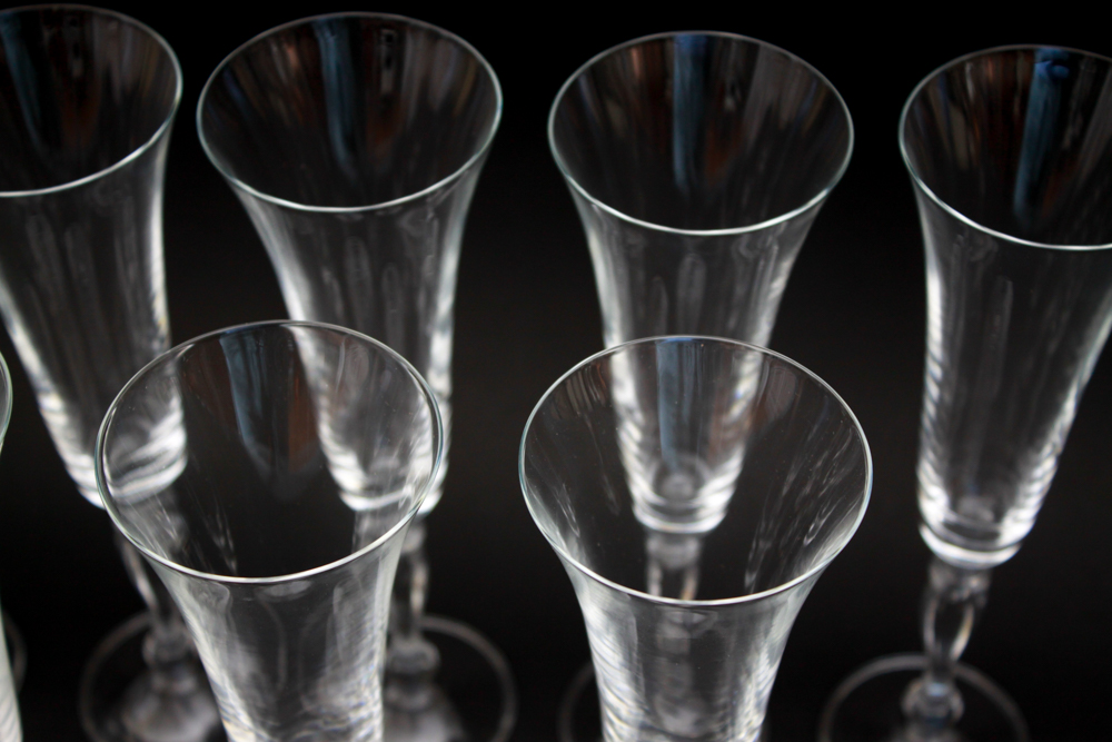 RRP "Claire" Champagne Flute & Wine Glass Set