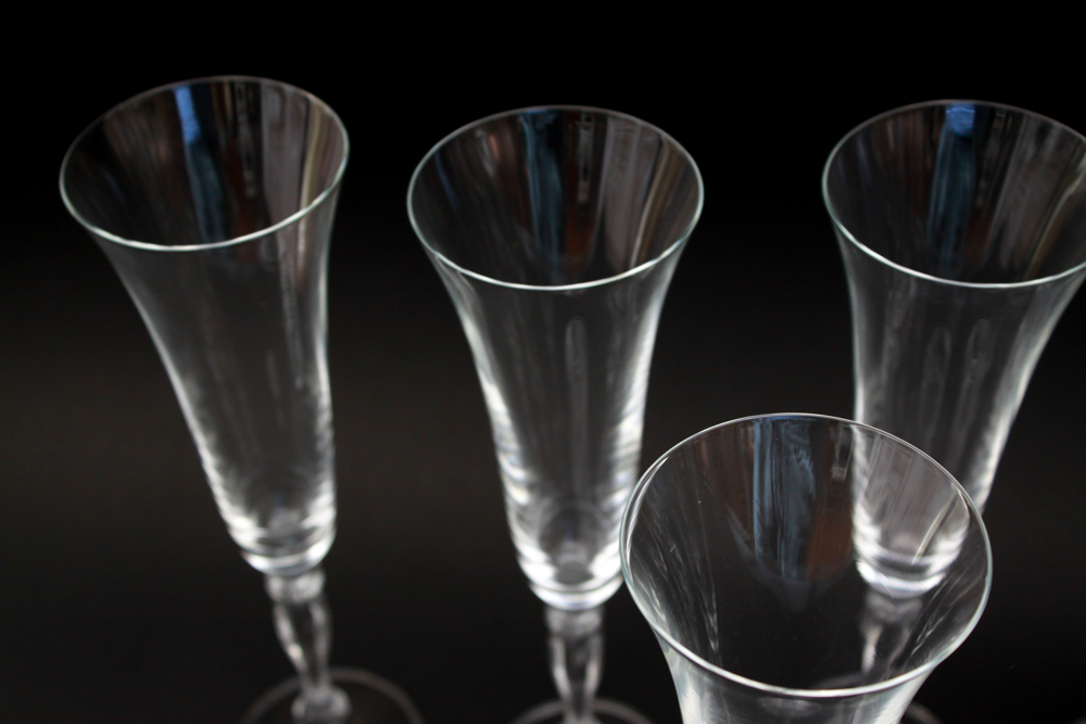 RRP "Claire" Champagne Flute & Wine Glass Set